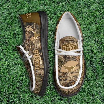 Texas Longhorns Camo Hunting Thickened Hey Dude Shoes