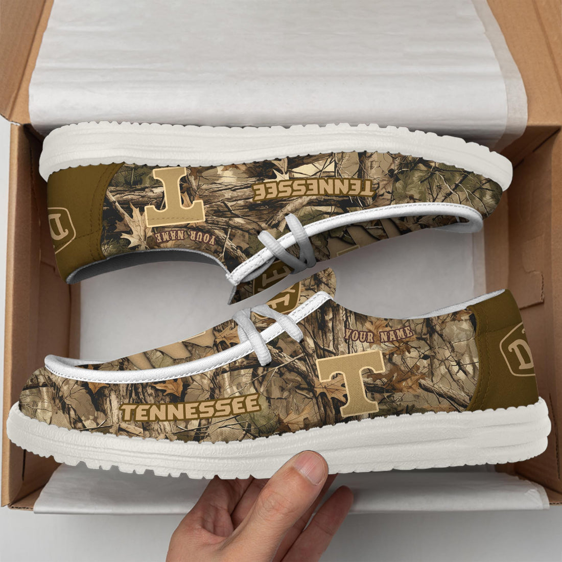 Tennessee Volunteers Camo Hunting Thickened Hey Dude Shoes