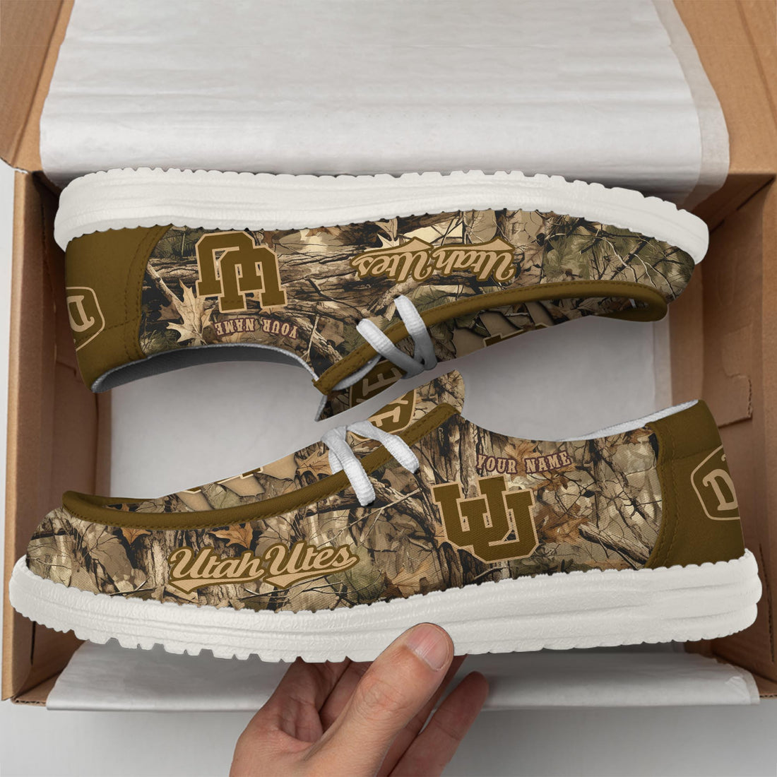 Utah Utes Camo Hunting Thickened Hey Dude Shoes