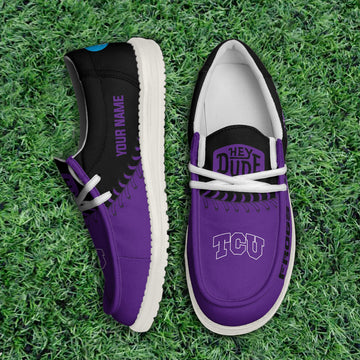 TCU Horned Frogs Thickened Hey Dude Shoes