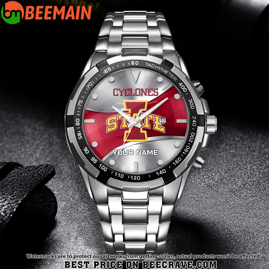 Z1-NCAA Iowa State Cyclones - Football Alloy Men Quartz Watch - Custom Name