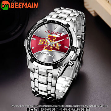 Z1-NCAA Iowa State Cyclones - Football Alloy Men Quartz Watch - Custom Name
