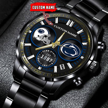 Penn State Nittany Lions - Black Stainless Steel Watch