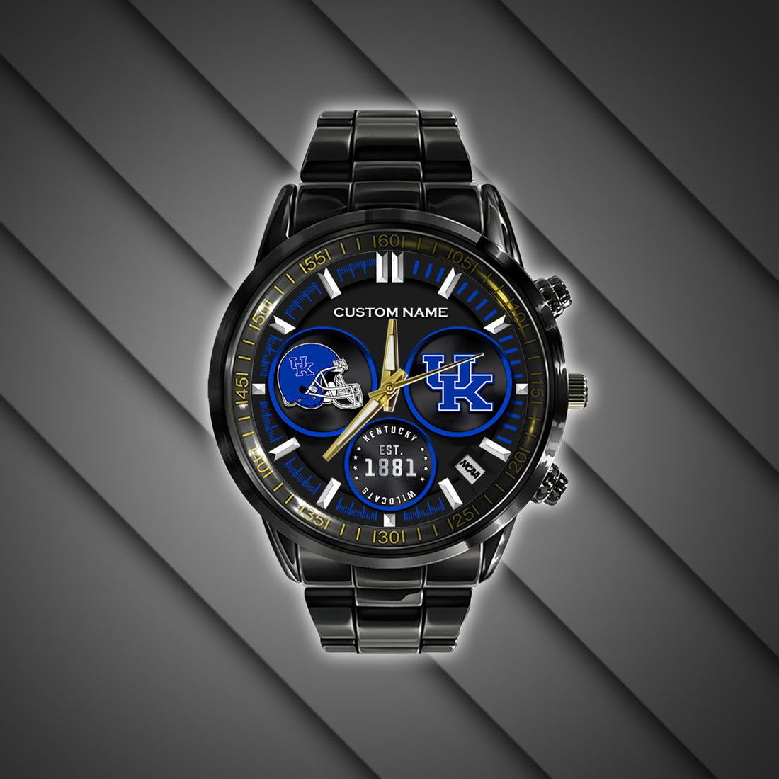 Kentucky Wildcats - Black Stainless Steel Watch