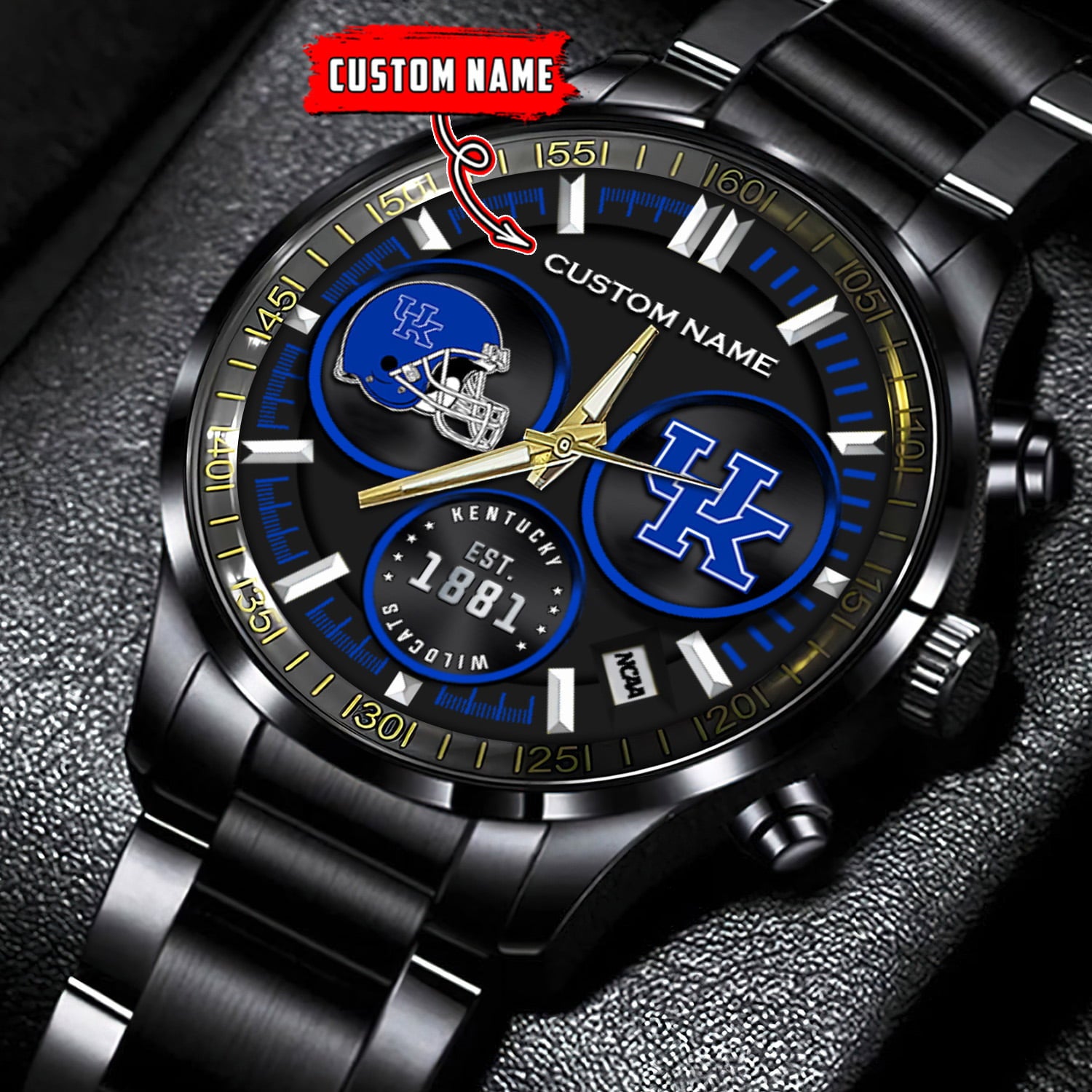 Kentucky Wildcats - Black Stainless Steel Watch