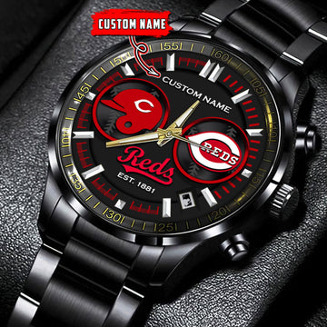 Cincinnati Reds | Black Stainless Steel Watch