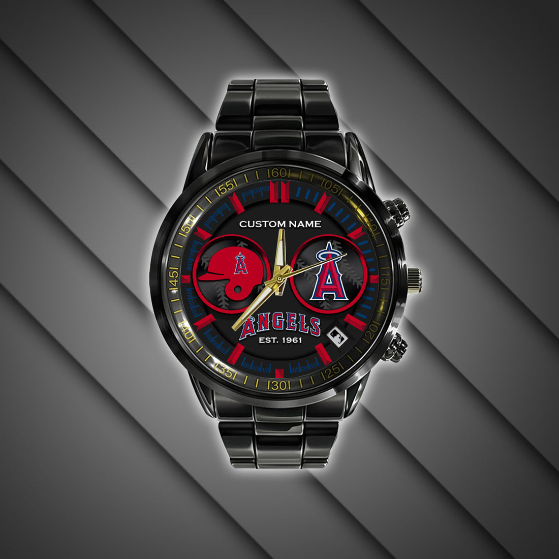 Los Angeles Angels | Black Stainless Steel Watch