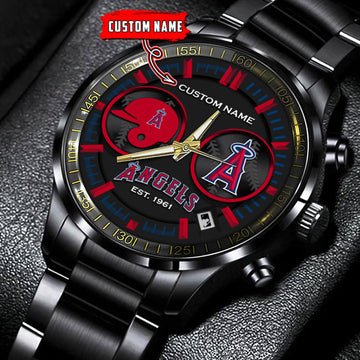 Los Angeles Angels | Black Stainless Steel Watch