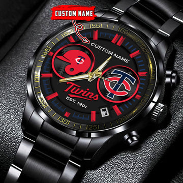 Minnesota Twins | Black Stainless Steel Watch