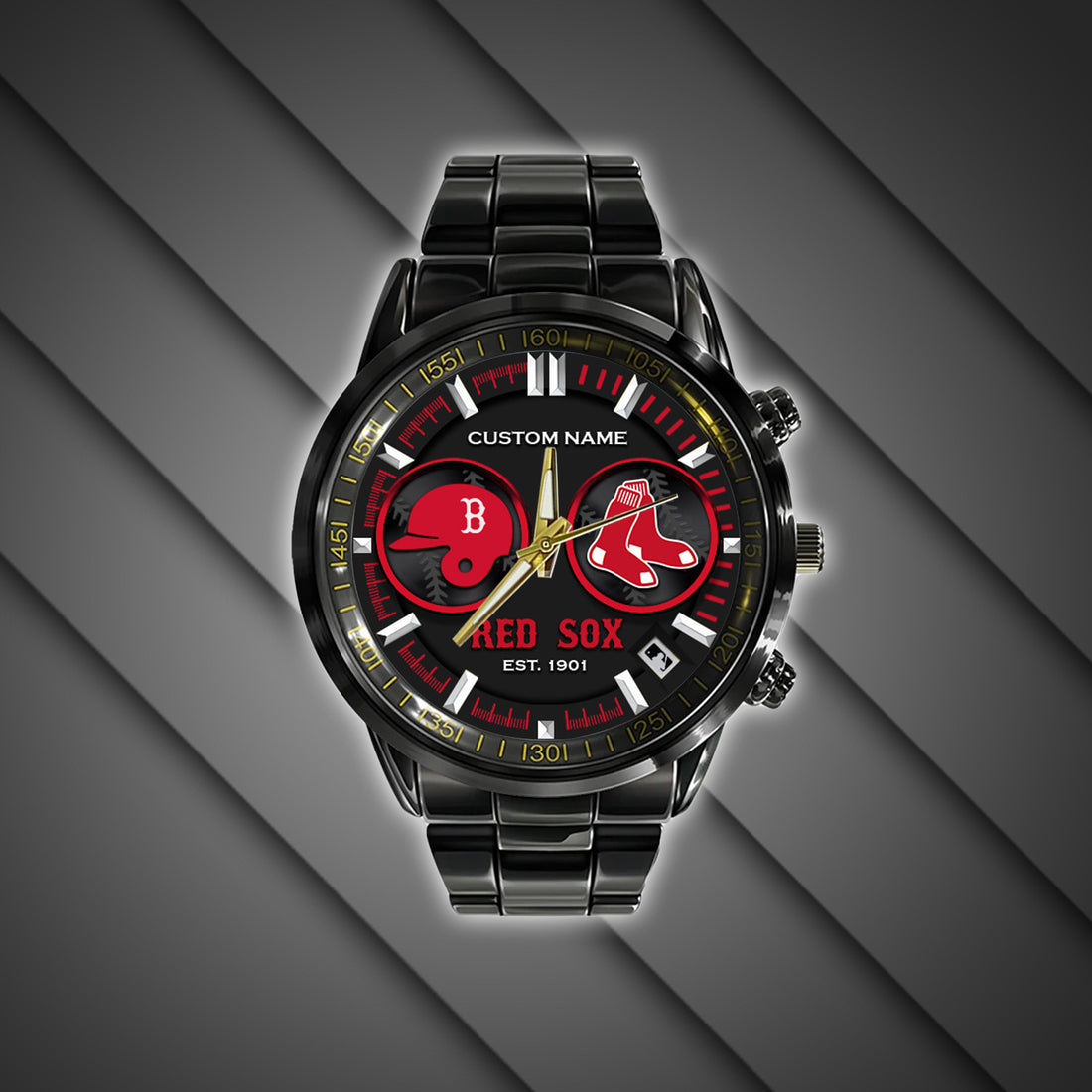Boston Red Sox | Black Stainless Steel Watch