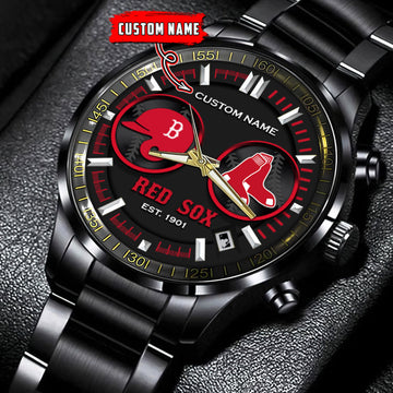 Boston Red Sox | Black Stainless Steel Watch