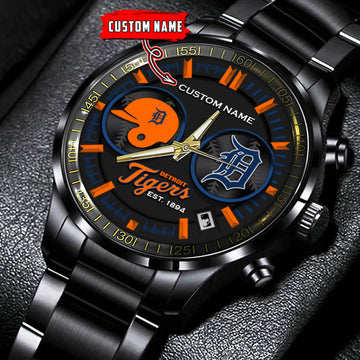Detroit Tigers | Black Stainless Steel Watch