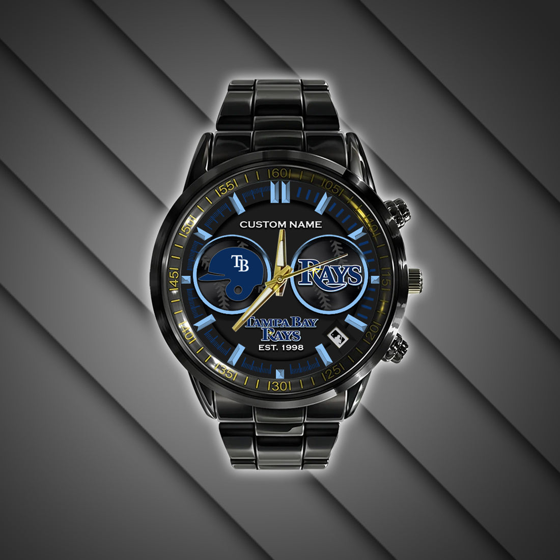 Tampa Bay Rays | Black Stainless Steel Watch