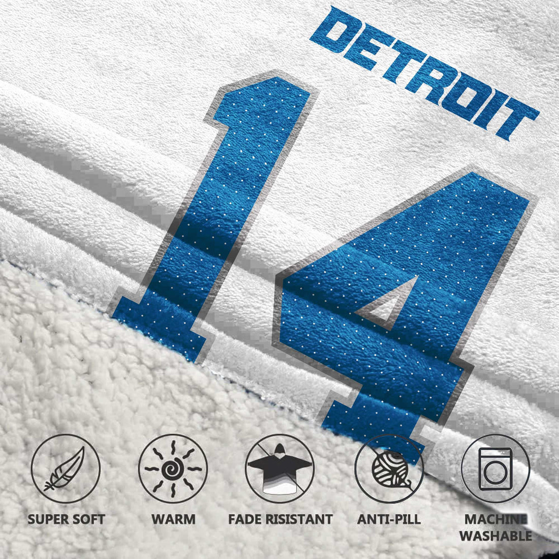 St.B 14 Detroit Football Unisex Blanket Hoodie