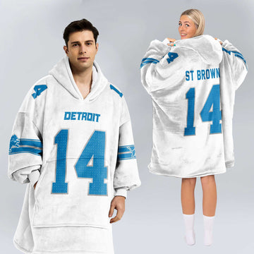 St.B 14 Detroit Football Unisex Blanket Hoodie