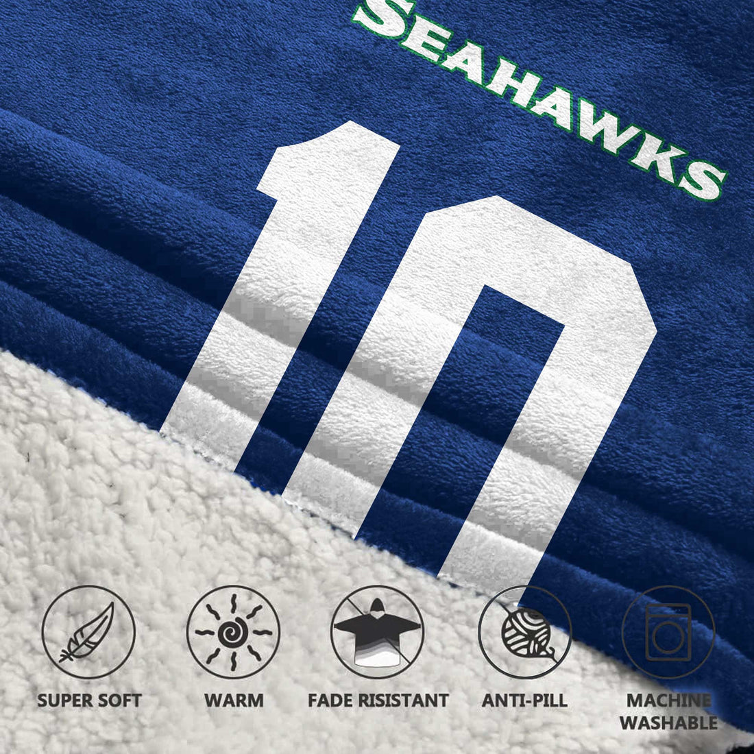 C.K 10 Seattle Football Unisex Blanket Hoodie