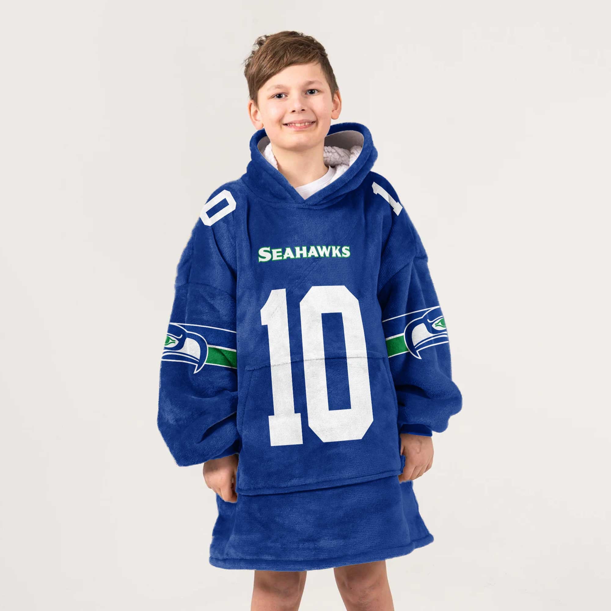 Kid 10 Seattle Football Unisex Blanket Hoodie