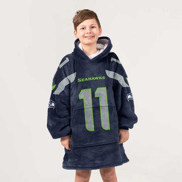 Kid 11 Seattle Football Unisex Blanket Hoodie