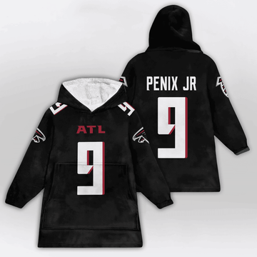 M.P 9 Atlanta Football Unisex Blanket Hoodie