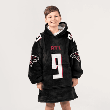Kid 9 Atlanta Football Unisex Blanket Hoodie