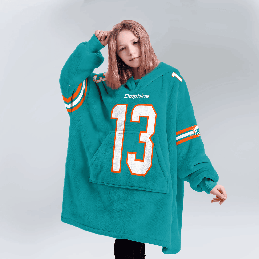 Kid 13 Miami Football Unisex Blanket Hoodie