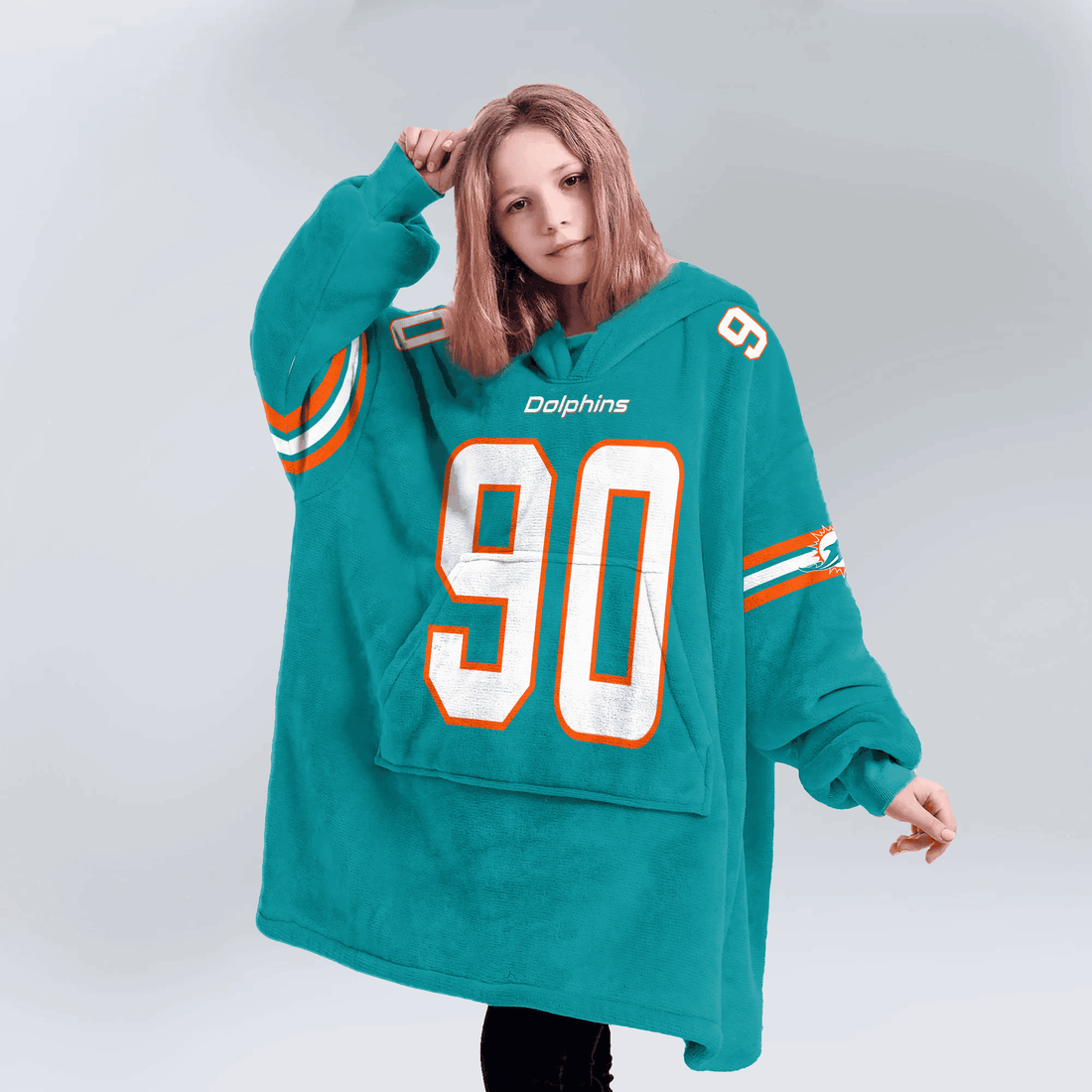 Kid 90 Miami Football Unisex Blanket Hoodie