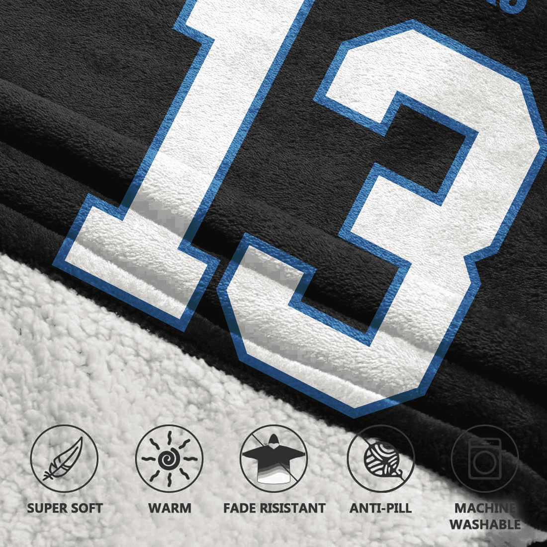 Adult 13 Carolina Football Unisex Blanket Hoodie