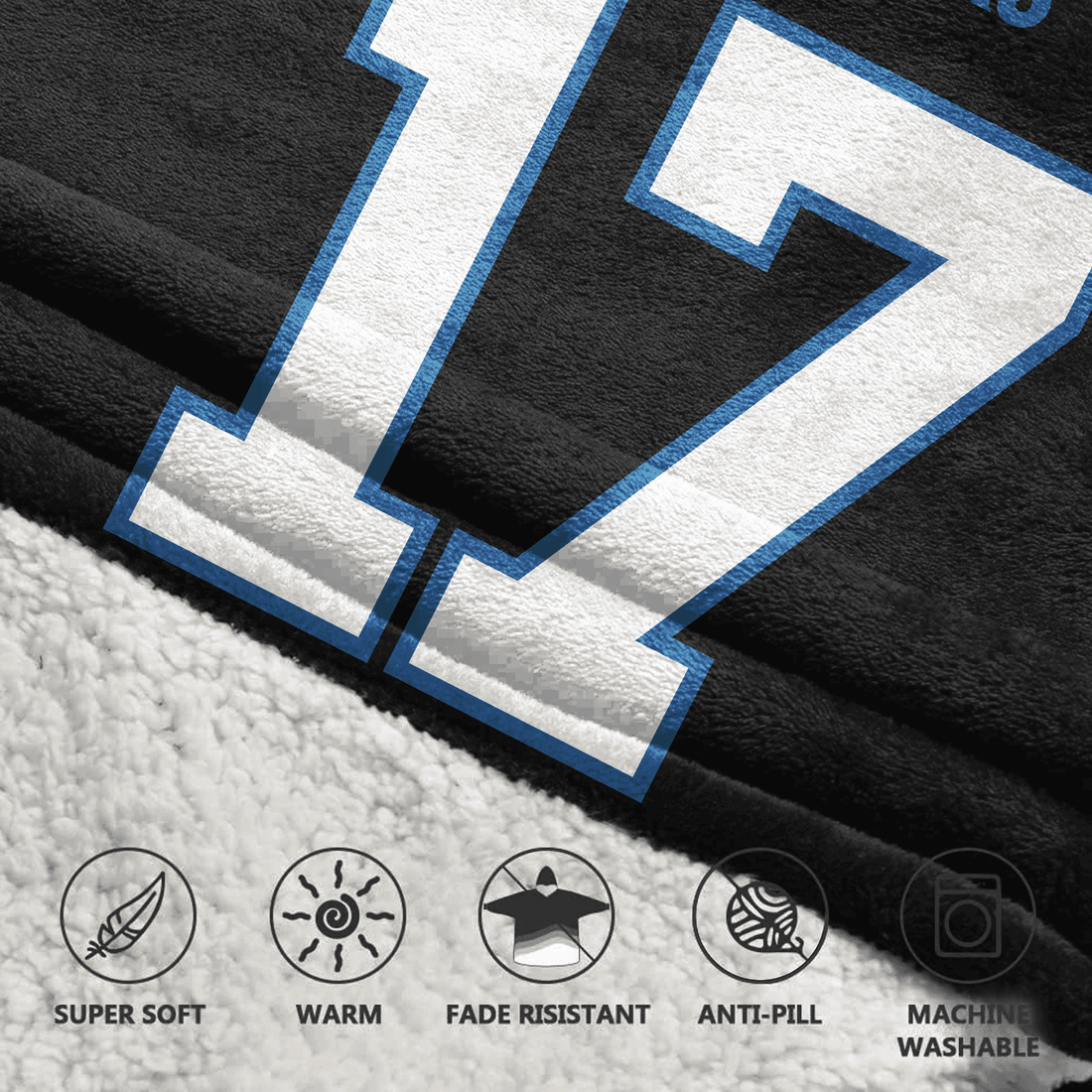 Adult 17 Carolina Football Unisex Blanket Hoodie