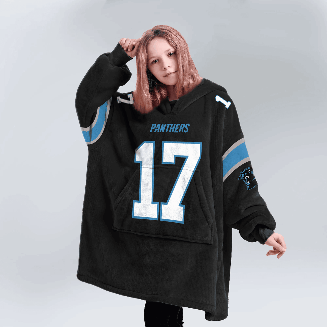 Kid 17 Carolina Football Unisex Blanket Hoodie