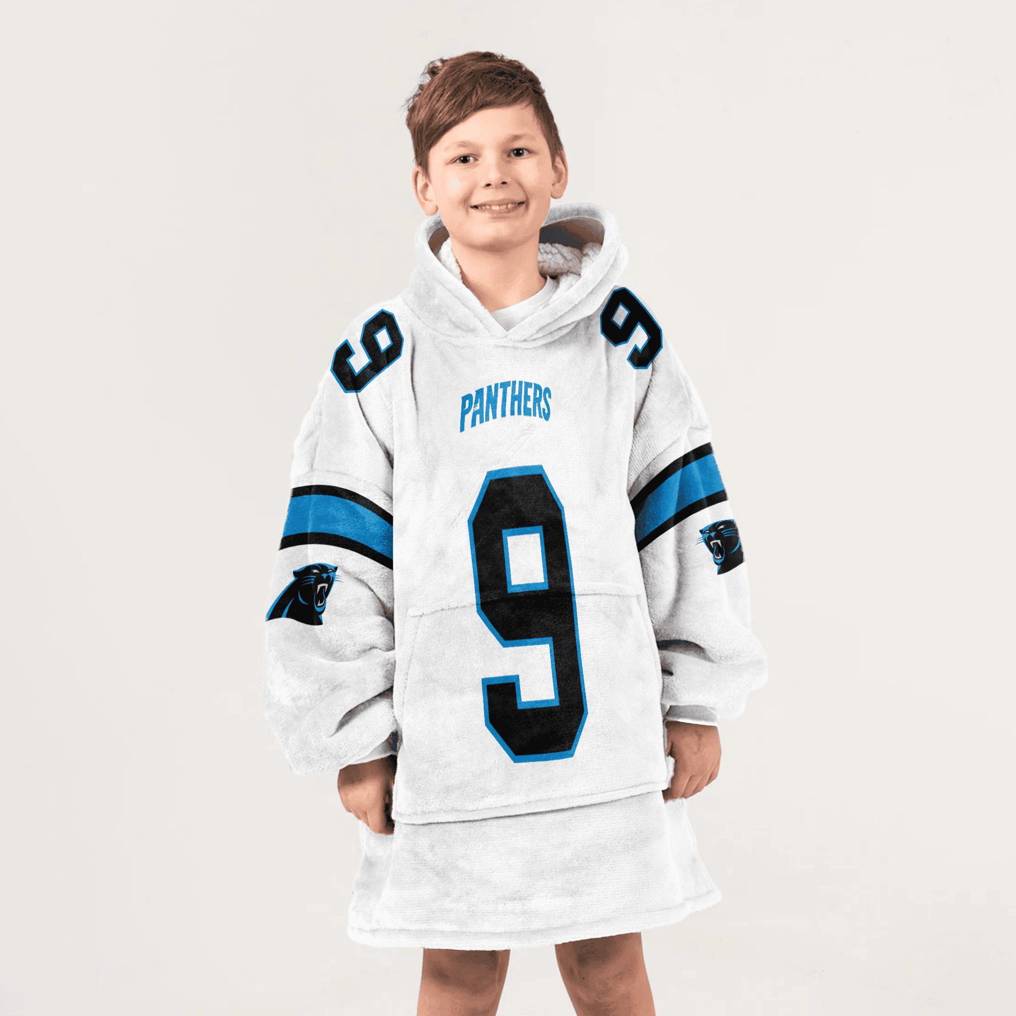 Kid 9 Carolina Football Unisex Blanket Hoodie