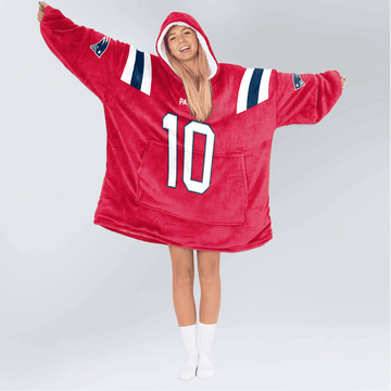 10 New England Football Unisex Blanket Hoodie