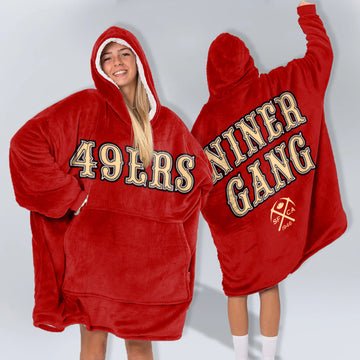 San Francisco Football Unisex Blanket Hoodie