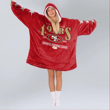 San Francisco Football Unisex Blanket Hoodie
