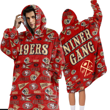 San Francisco Football Unisex Blanket Hoodie