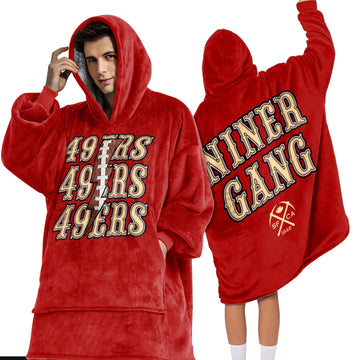 San Francisco Football Unisex Blanket Hoodie