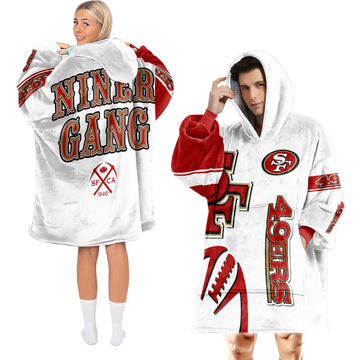 San Francisco Football Unisex Blanket Hoodie