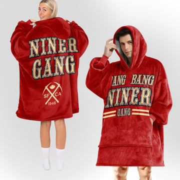 San Francisco Football Unisex Blanket Hoodie