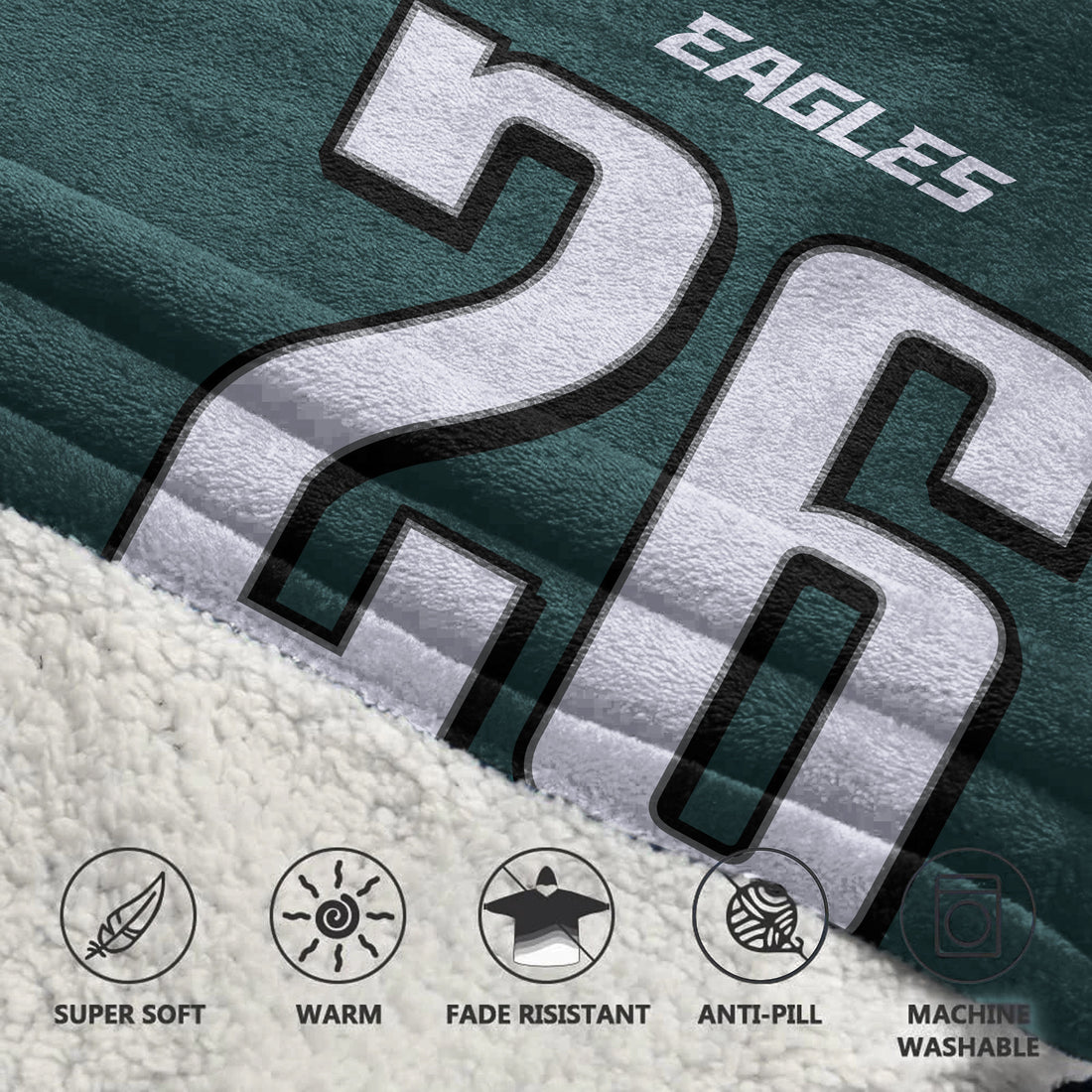 S.B 26 Philadelphia Football Unisex Blanket Hoodie