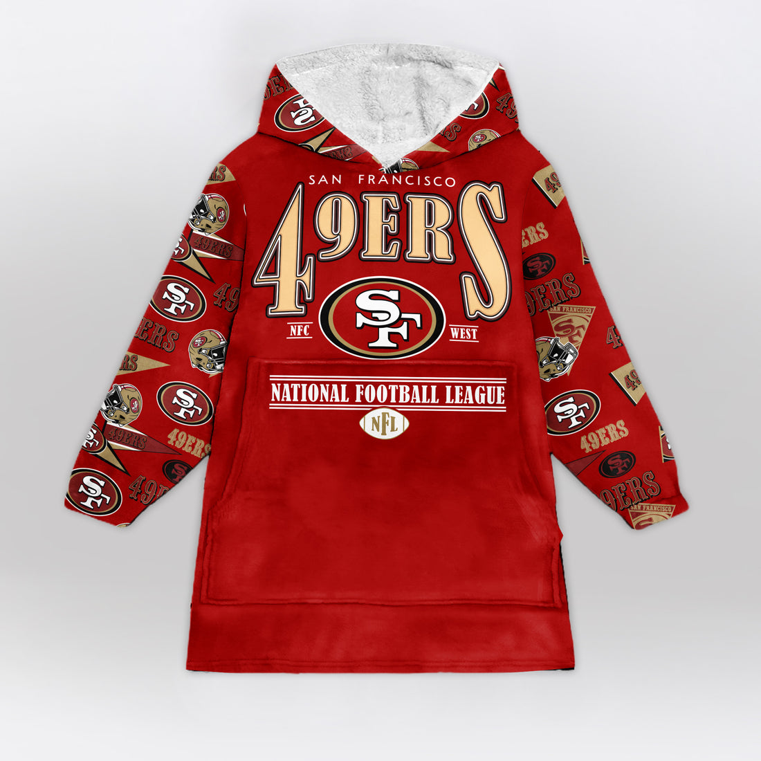 San Francisco Football Unisex Blanket Hoodie