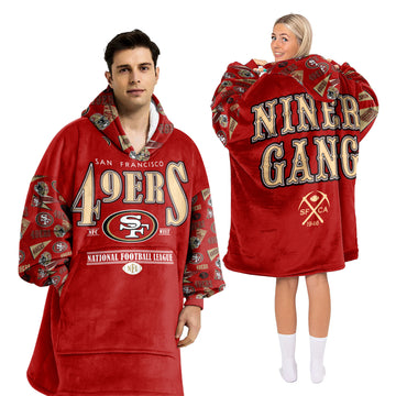San Francisco Football Unisex Blanket Hoodie
