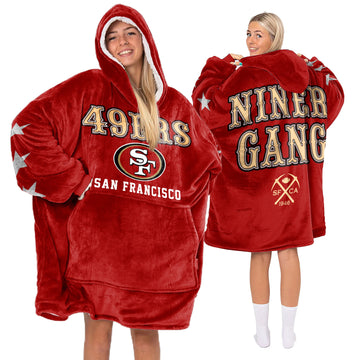 San Francisco Football Unisex Blanket Hoodie