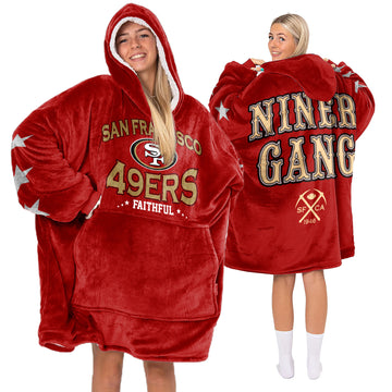 San Francisco Football Unisex Blanket Hoodie