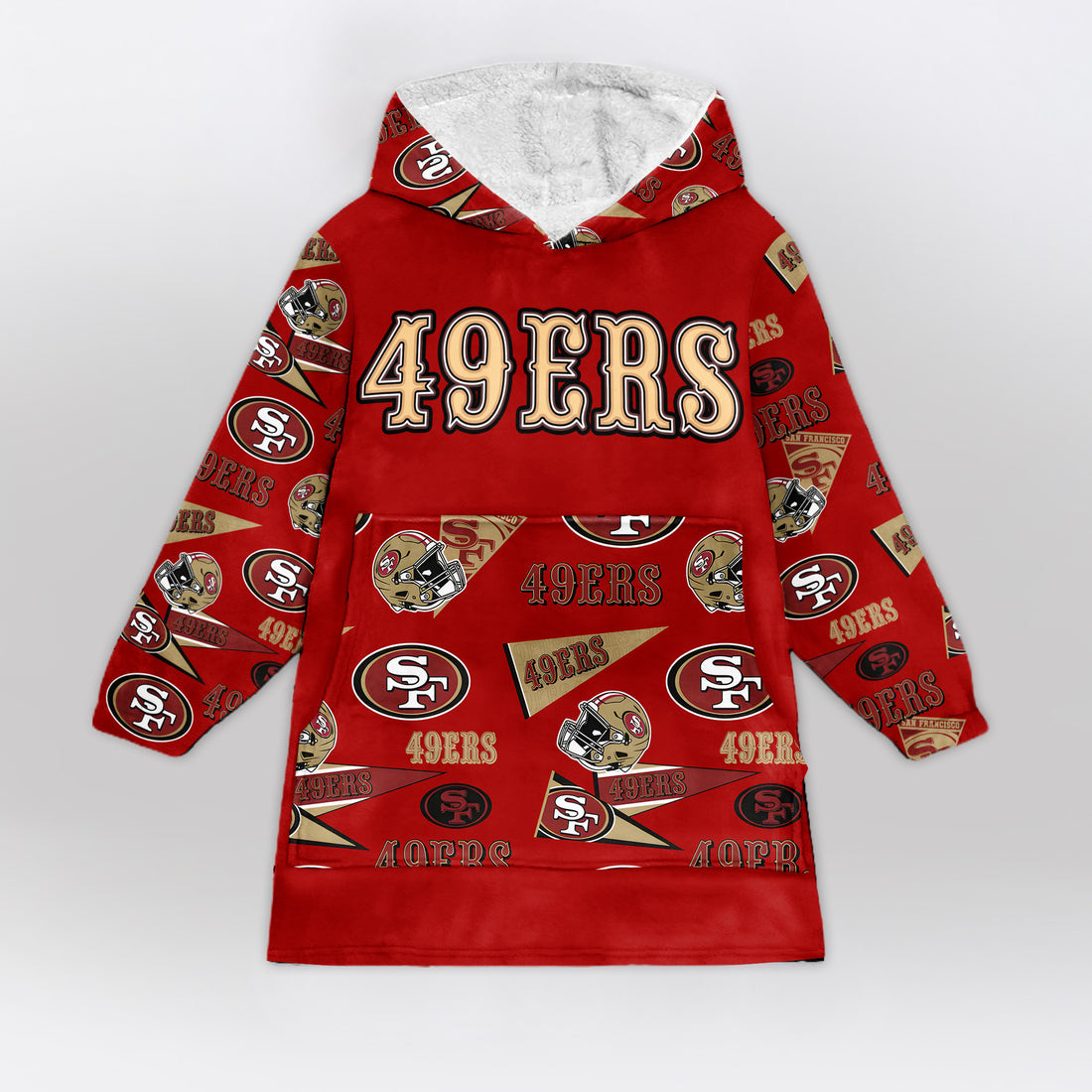 San Francisco Football Unisex Blanket Hoodie