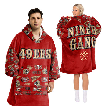 San Francisco Football Unisex Blanket Hoodie
