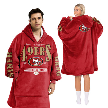 San Francisco Football Unisex Blanket Hoodie