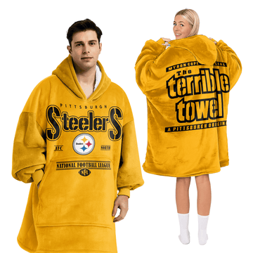 Terrible Towel Pittsburgh Football Unisex Blanket Hoodie
