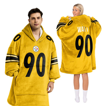 T.J.W 90 Pittsburgh Football Unisex Blanket Hoodie