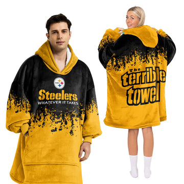 Terrible Towel Pittsburgh Football Unisex Blanket Hoodie