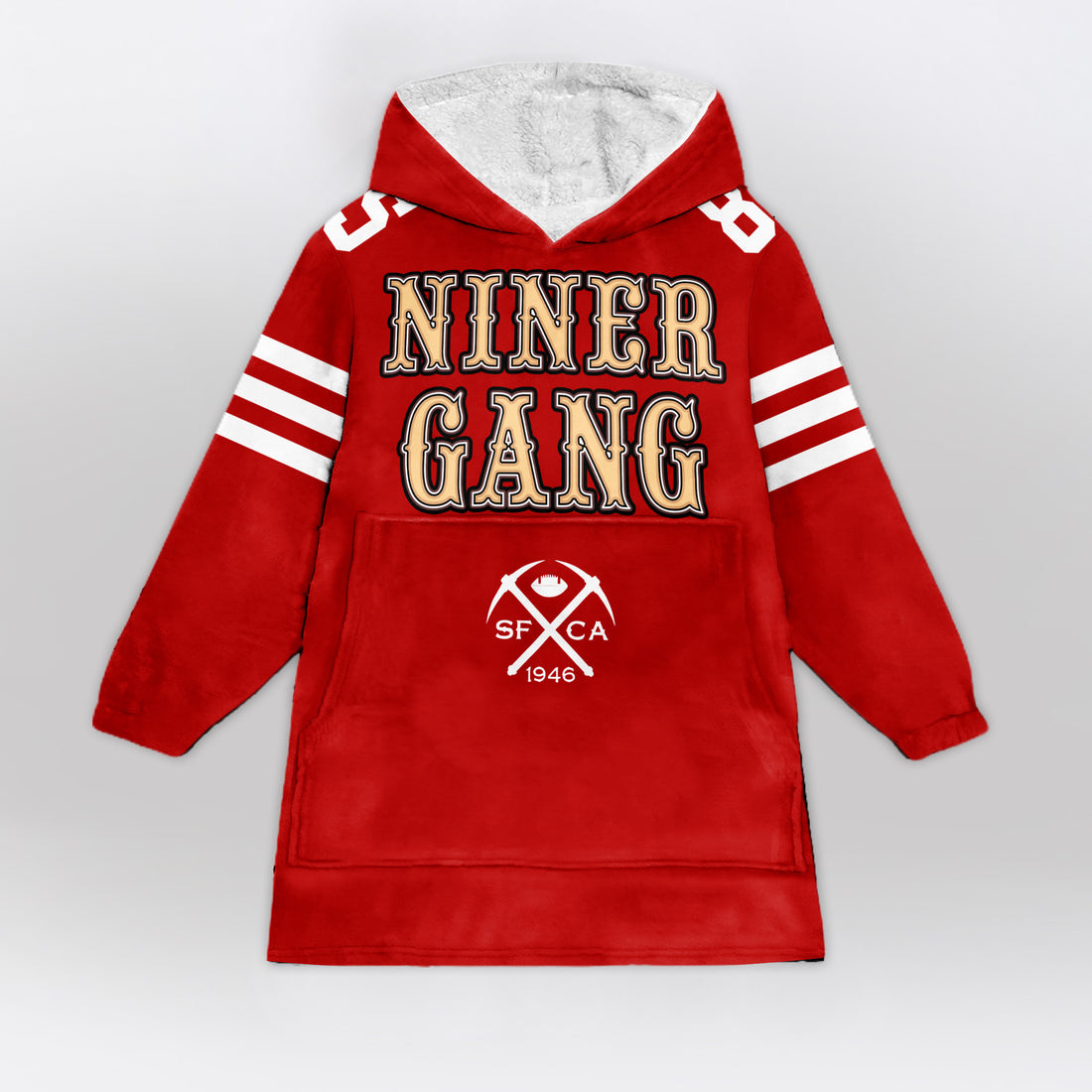 San Francisco No 85 Football Unisex Blanket Hoodie