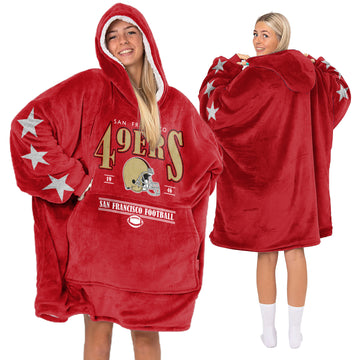 Starry San Francisco Football Unisex Blanket Hoodie